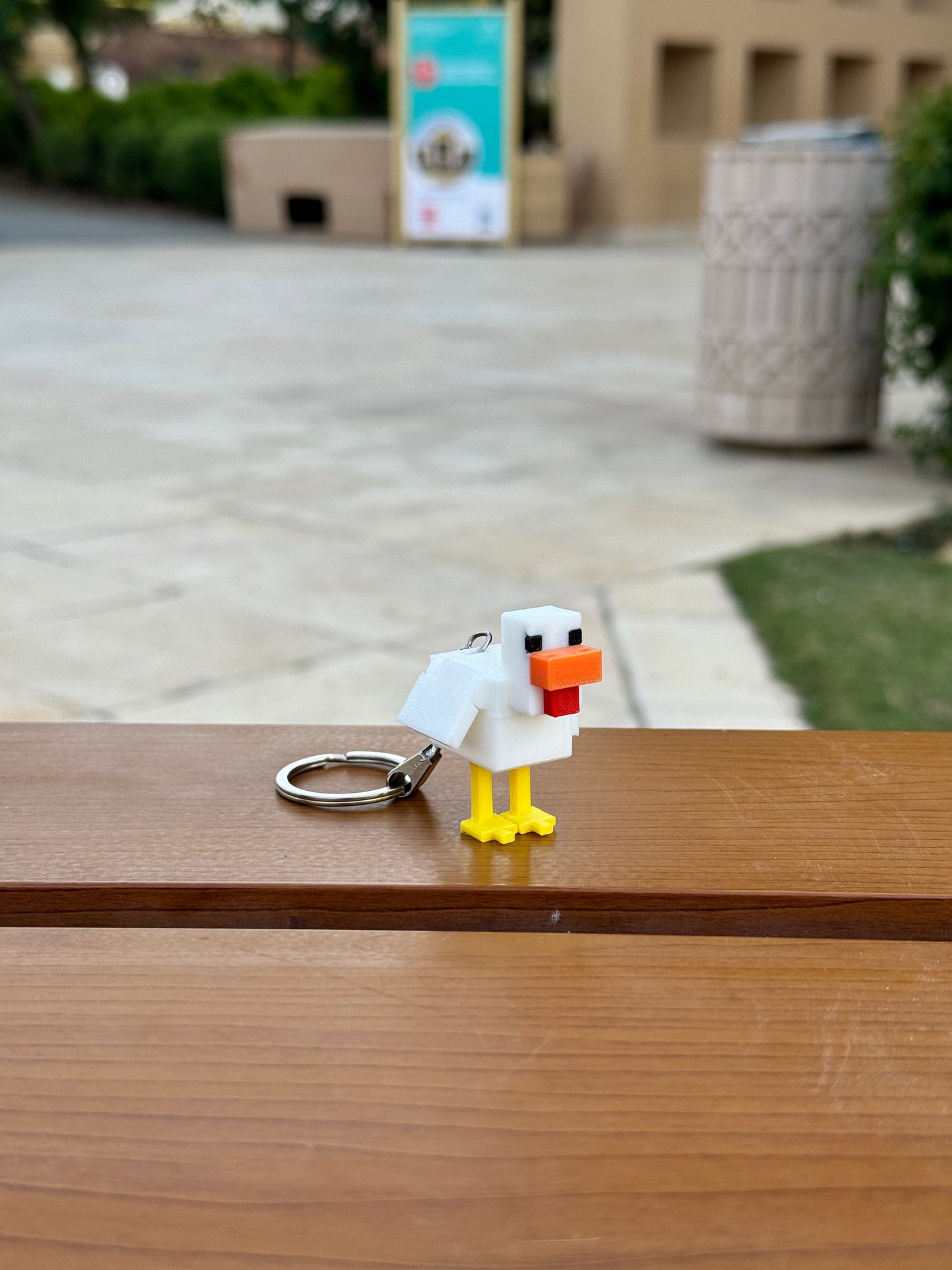 Minecraft Chicken Keychain