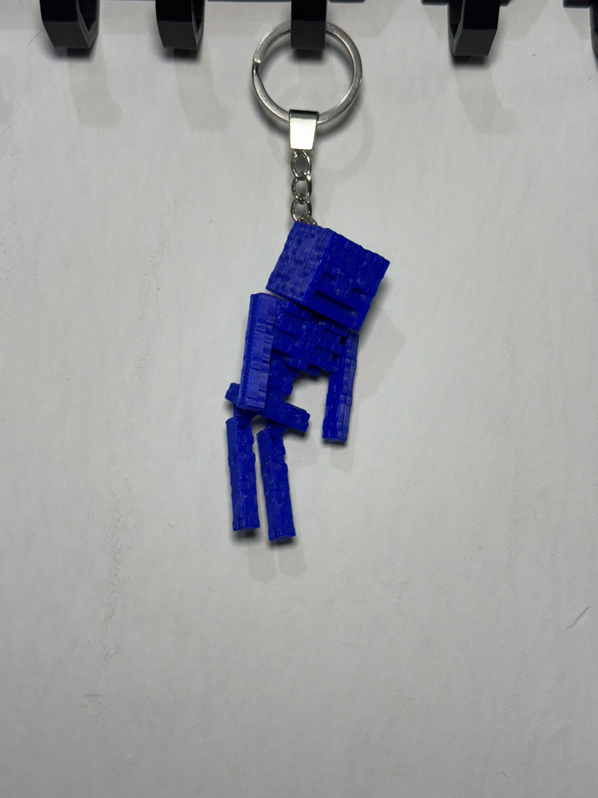 Pixel Skeleton Keychain