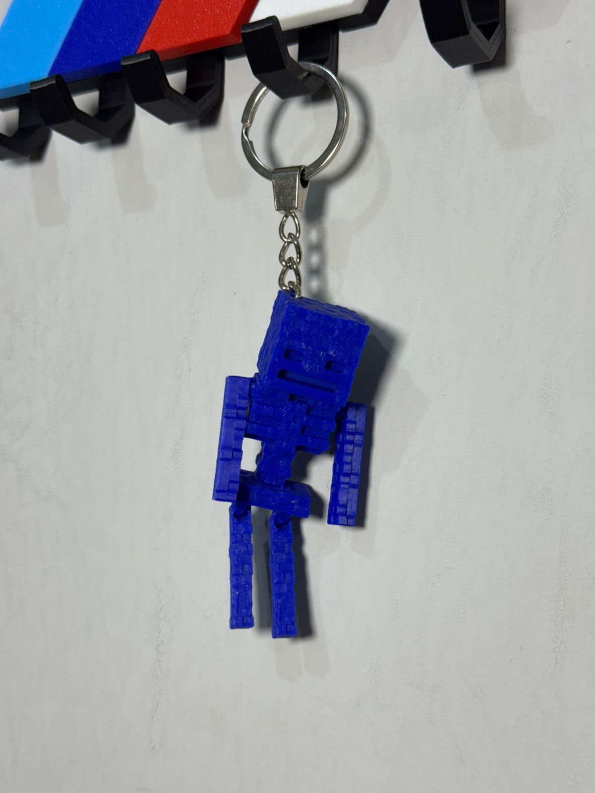 Pixel Skeleton Keychain