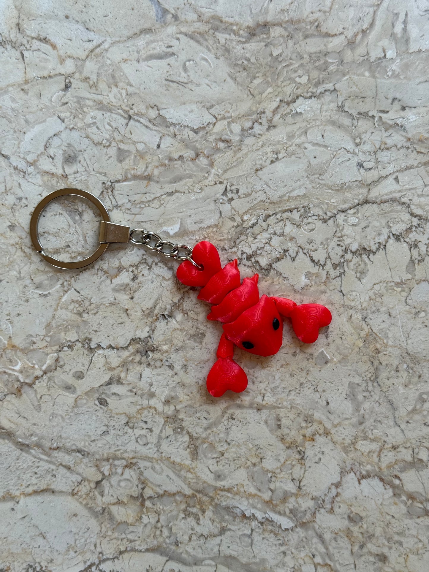 Articulated Flexy Lobster Keychain