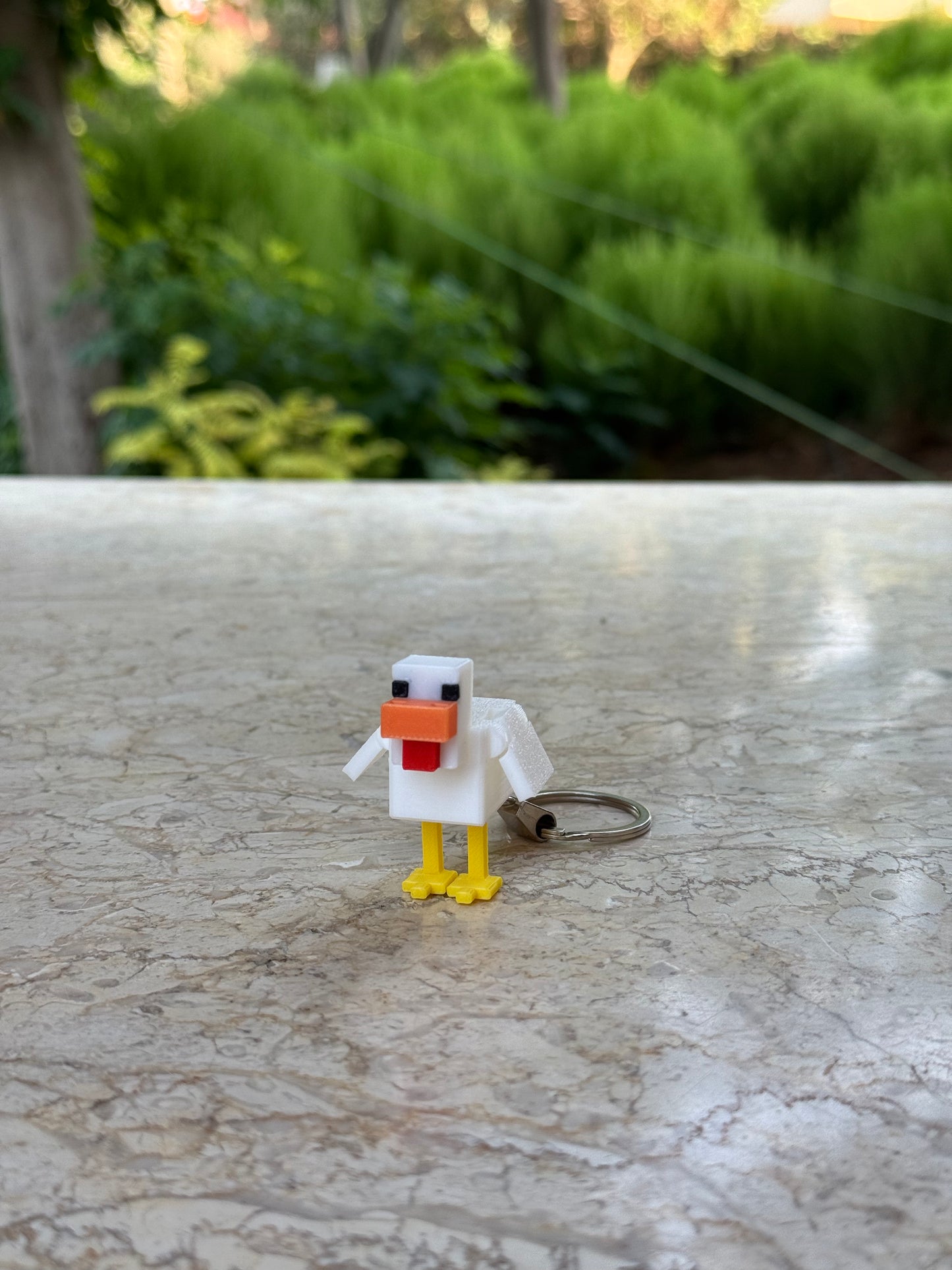 Minecraft Chicken Keychain