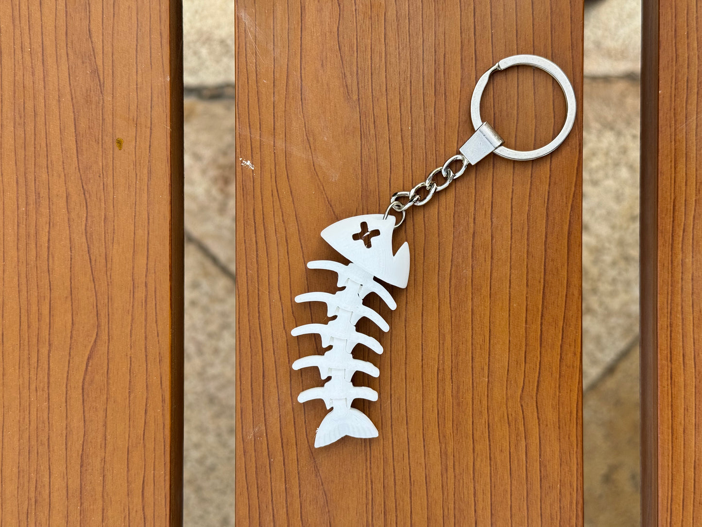 Articulated Fish Skeleton Keychain