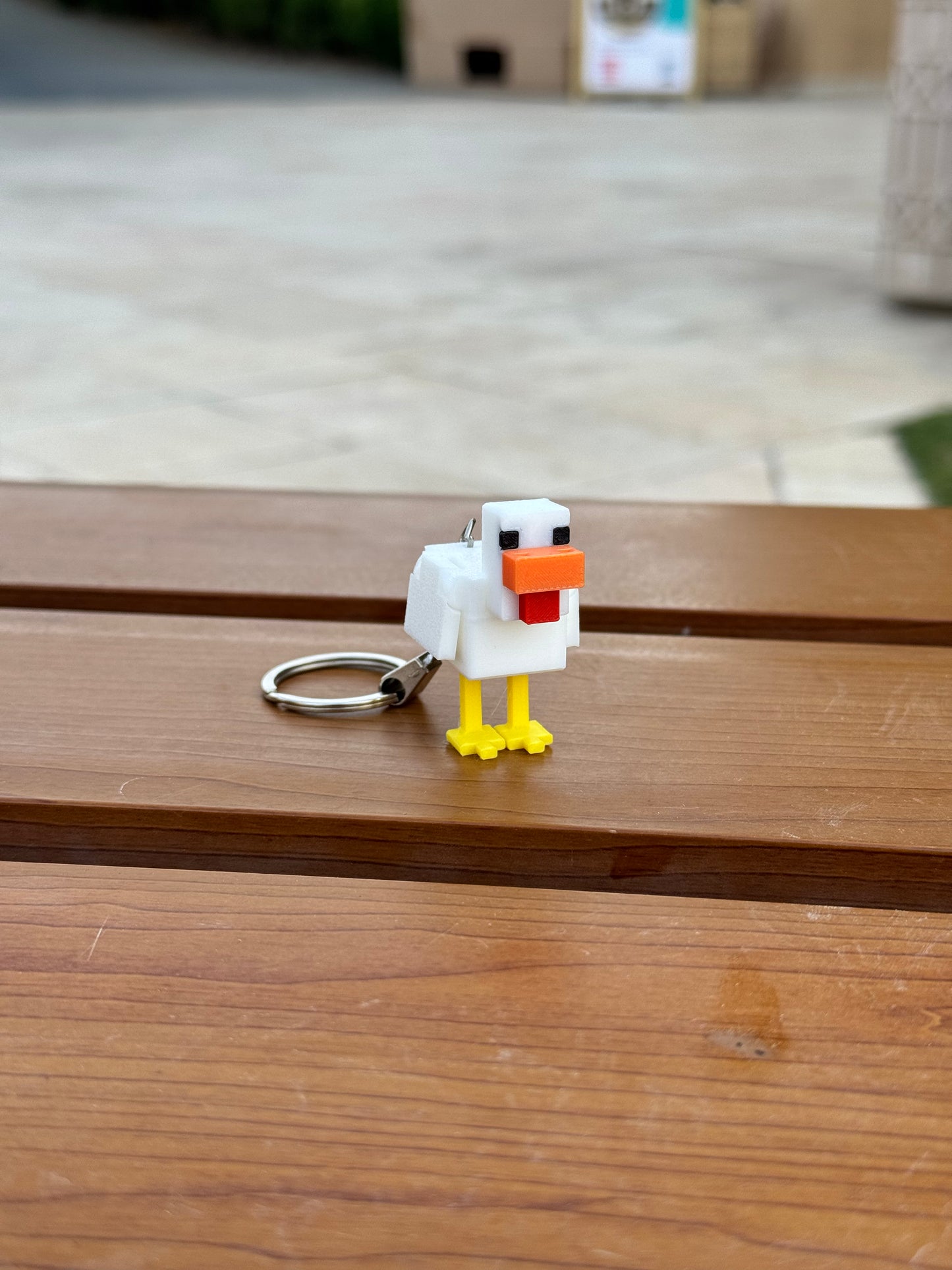 Minecraft Chicken Keychain